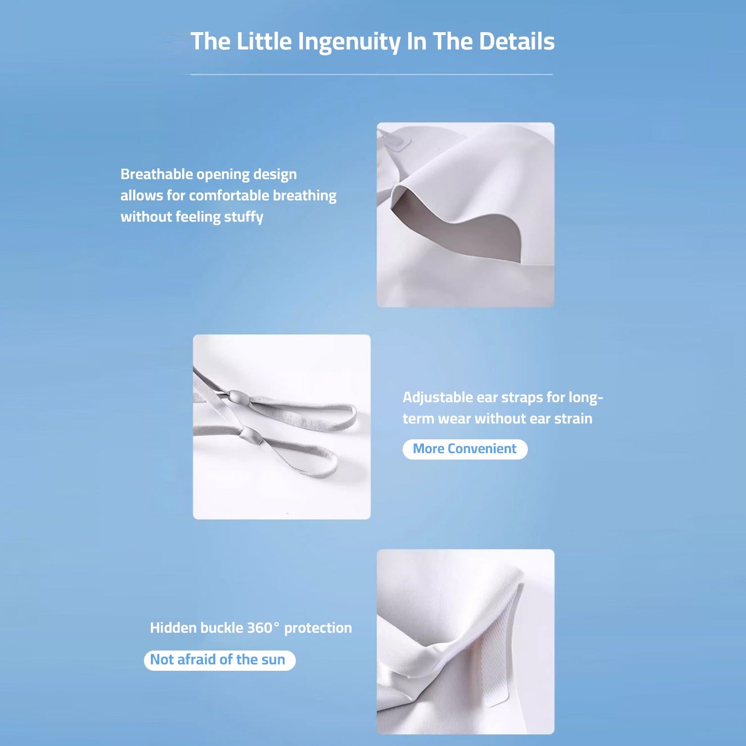 Parts details of Face Sun Protection Mask