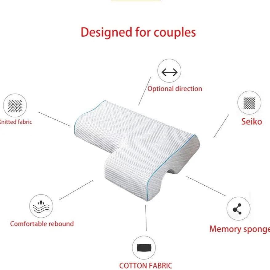 Features Of Arched Couple Cuddle Pillow.