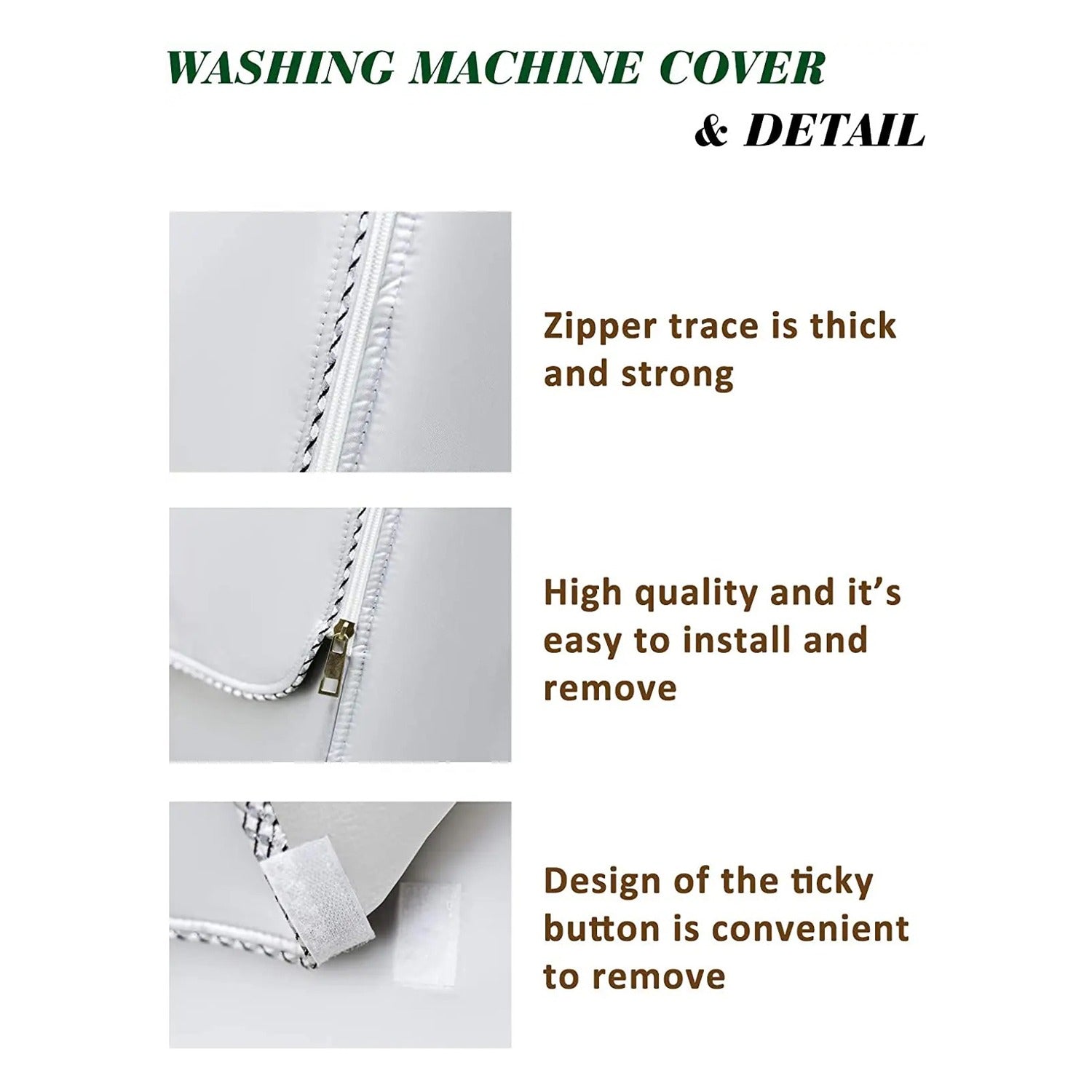 Features Of Washing Machine Protective Cover.