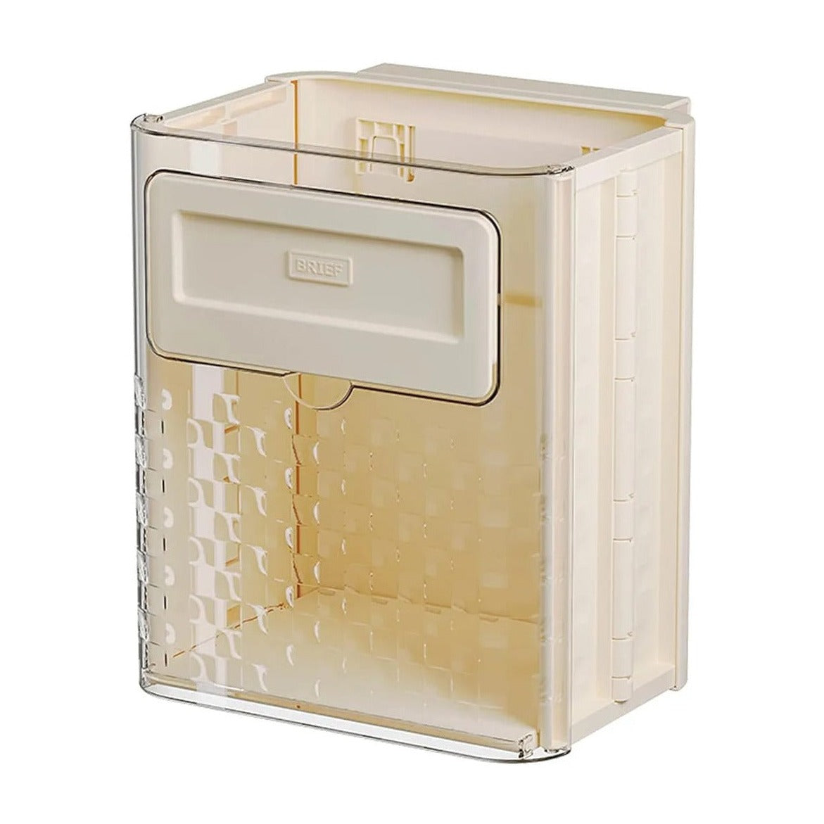 Foldable Hanging Kitchen Trash in White Color.