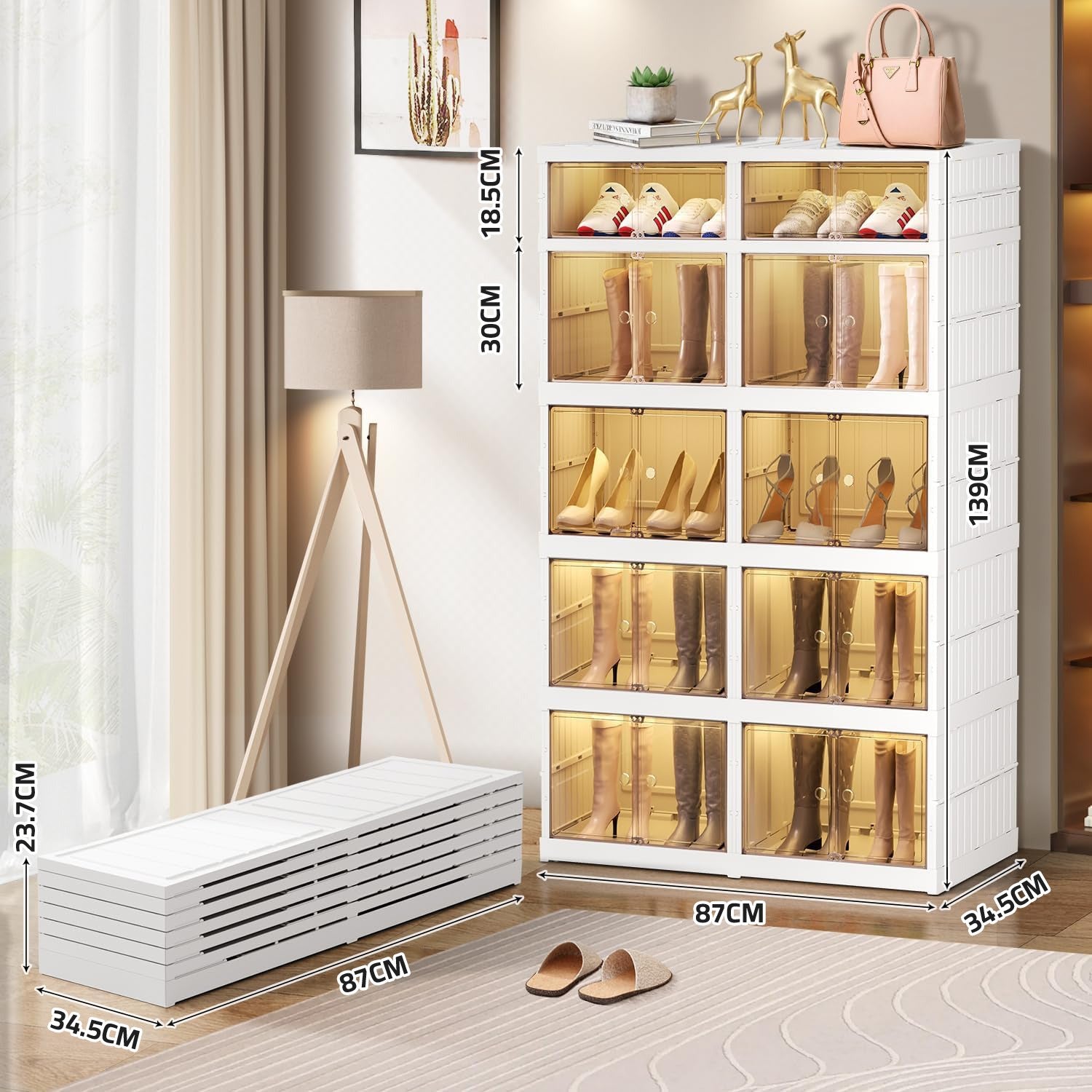 Size Of Multi-purpose Large Stackable Organizer.