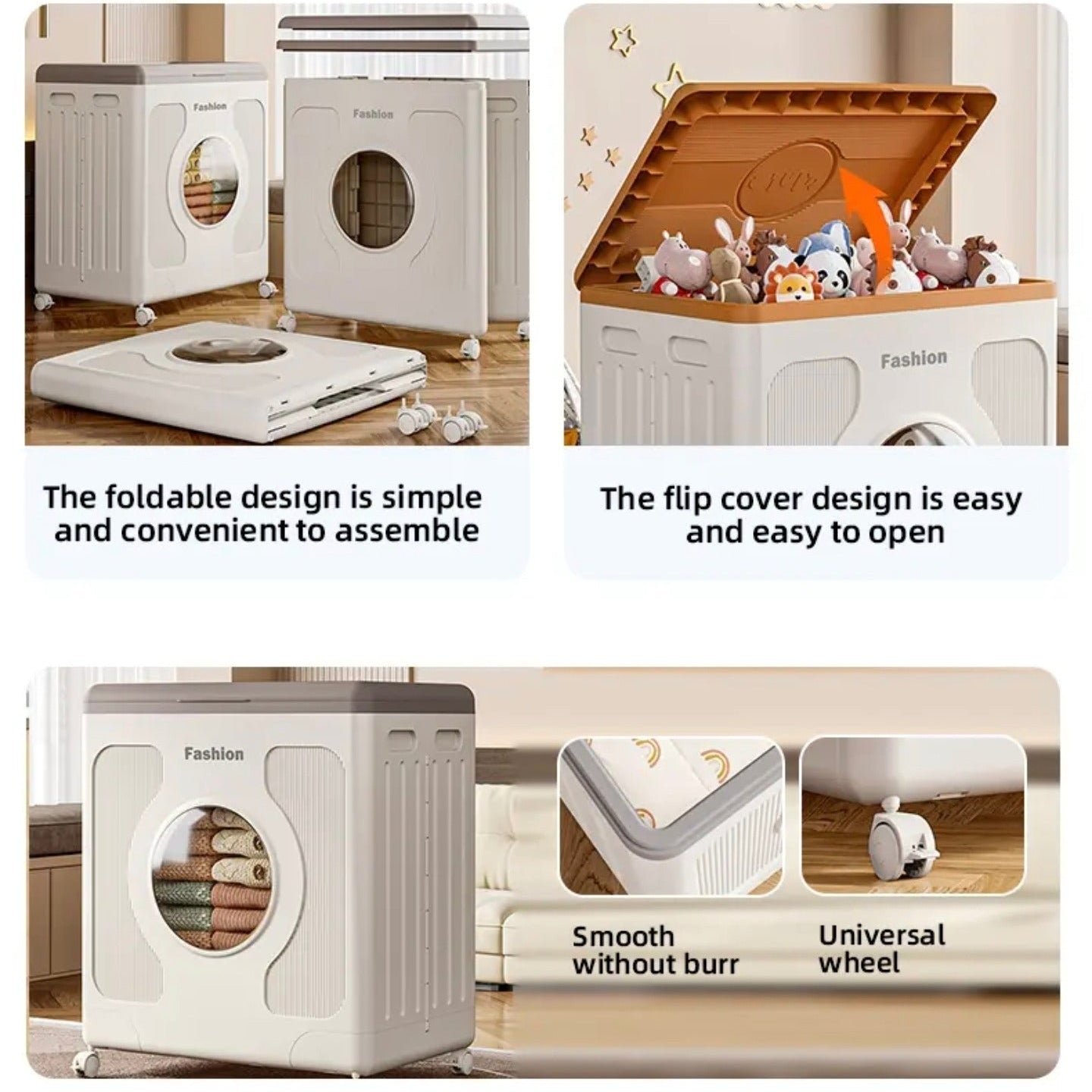 Parts Features Of Foldable Storage Organizer Box.