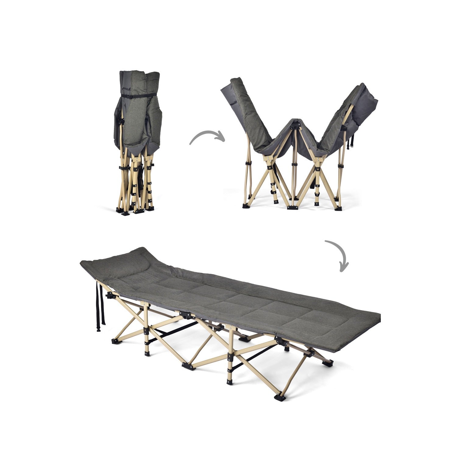 Folding Camping Bed with Mattress.