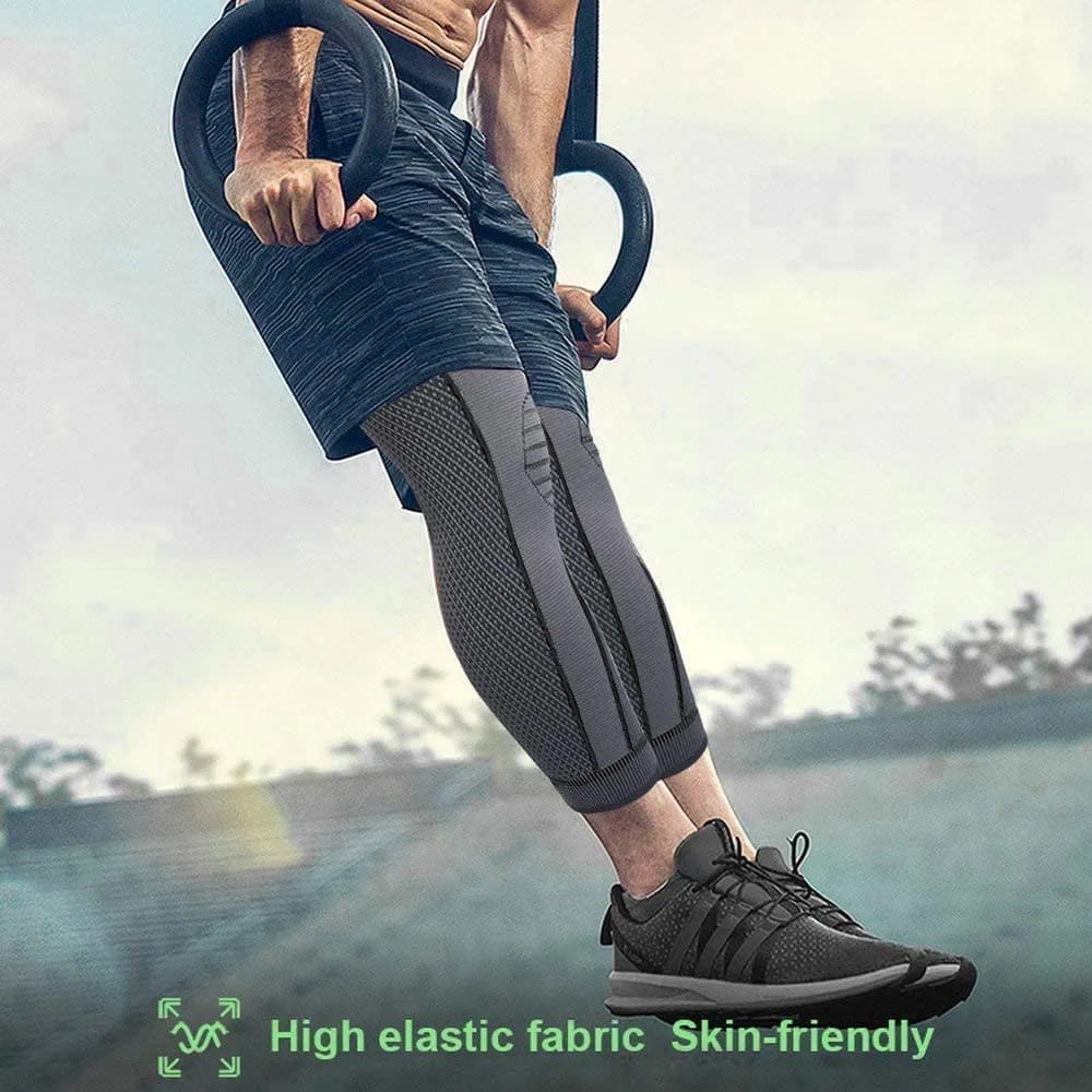 Someone doing exercise while wearing Full Leg Compression Knee Support Sleeves