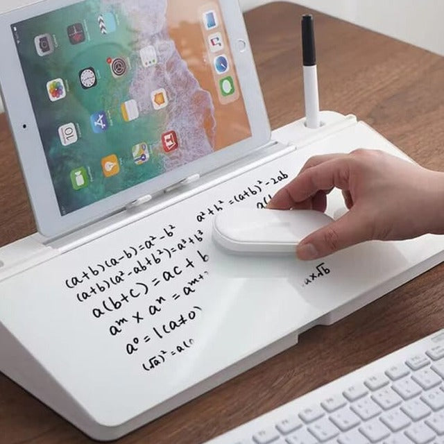 Someone erasing ink from the Multifunctional Glass Desktop Box