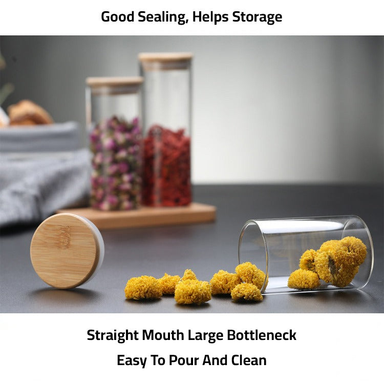 Spices are Stored in a Glass Storage Jars.