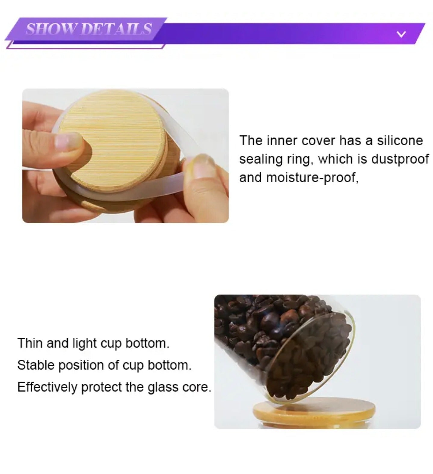 Parts Details Of Glass Storage Jars.