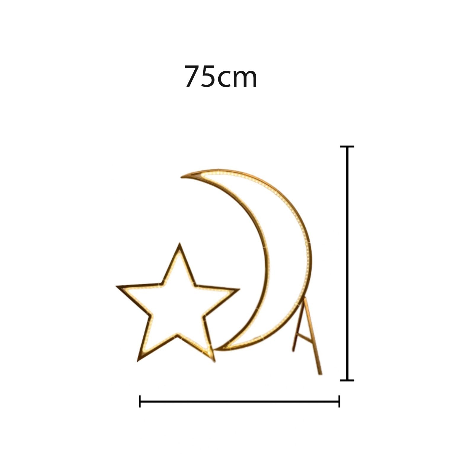 Size Of Golden Ramadan Moon Star Light .