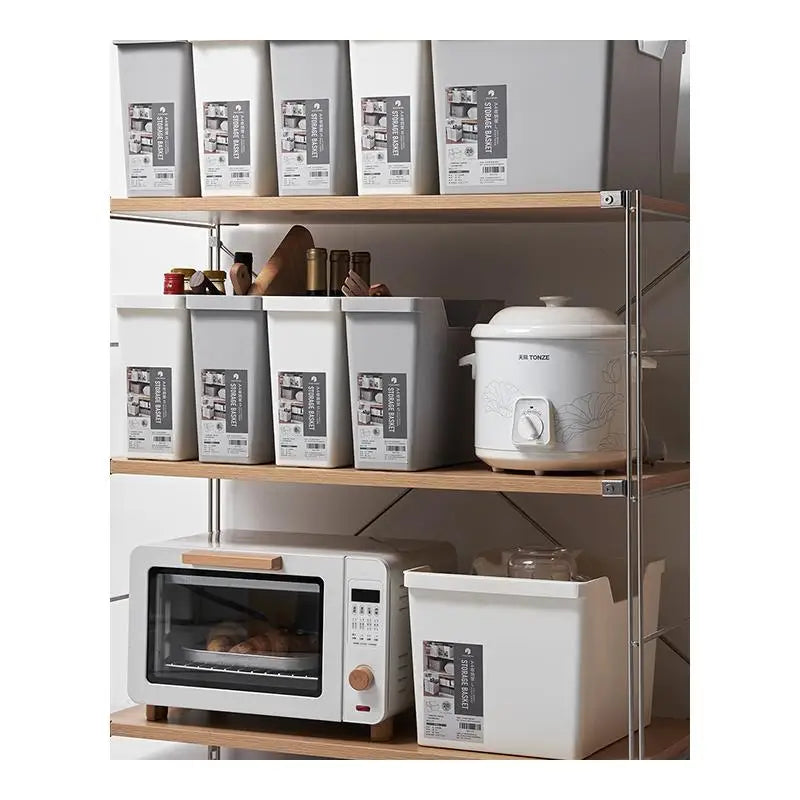 Large Capacity Cabinet Organizing Storage Box placed on the shelf