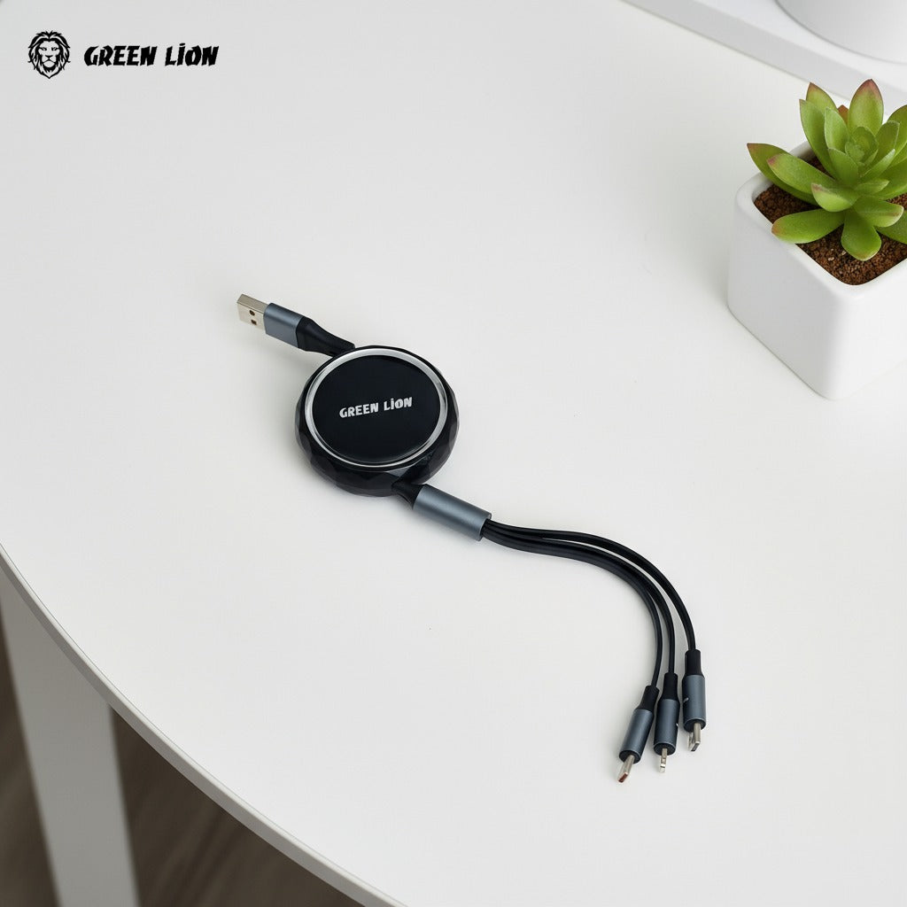 A Green Lion 5 in 1 Diamond Retractable Cable.