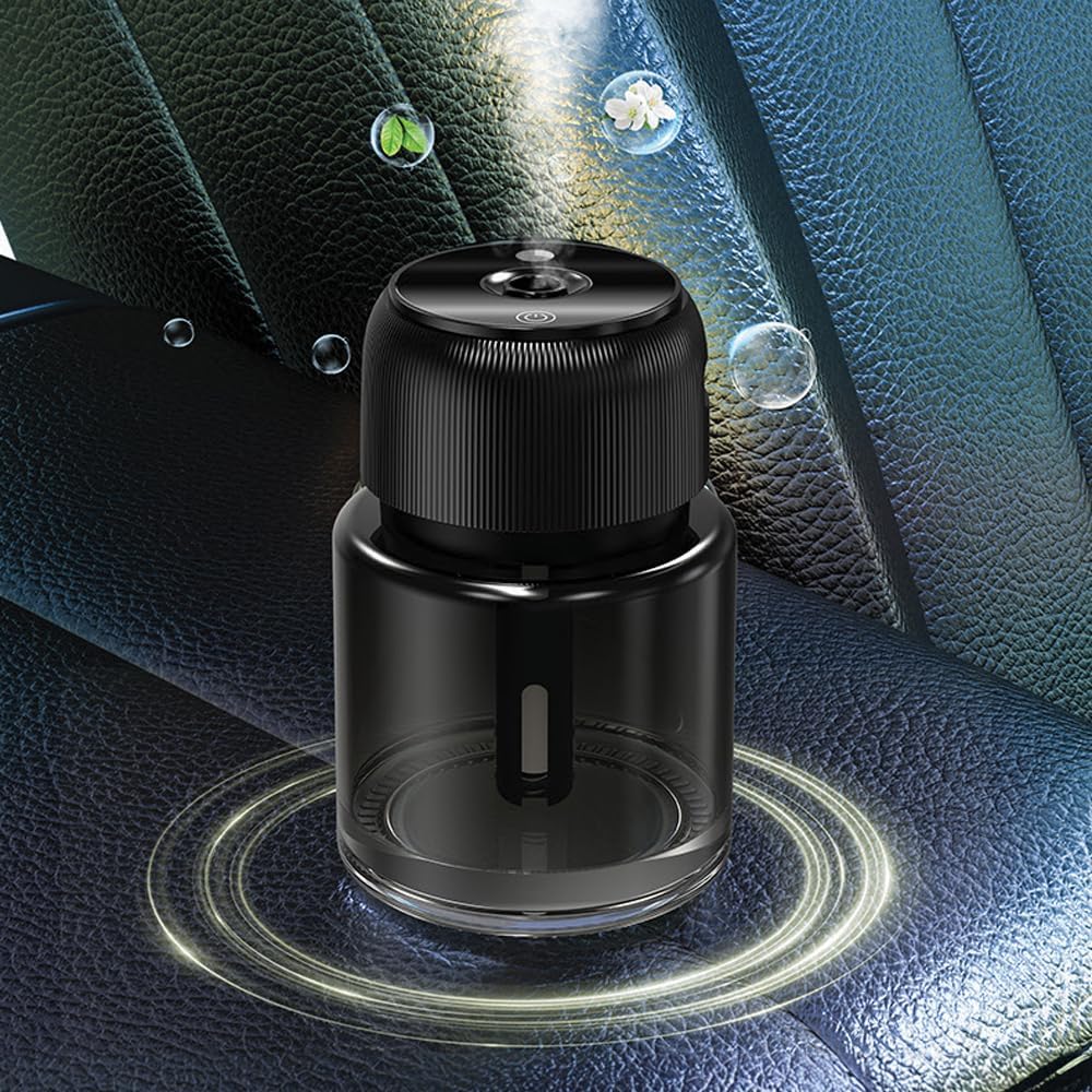 Black Green Lion Fragrance Diffuser on a car seat.