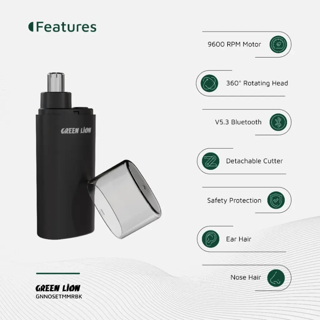 Features Of Green Lion Nose Pro Nose and Ear Trimmer.