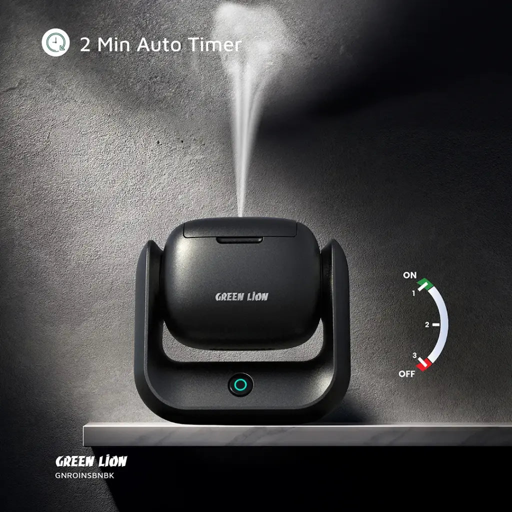 A Green Lion Rotatable Incense Bhukoor Burner is Burning Bhakoor.