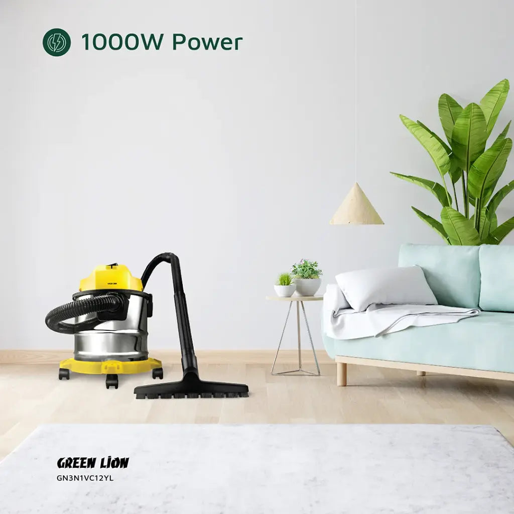 A Green Lion Ultra 3 In 1 Vacuum Cleaner is Used to Clean Floor.