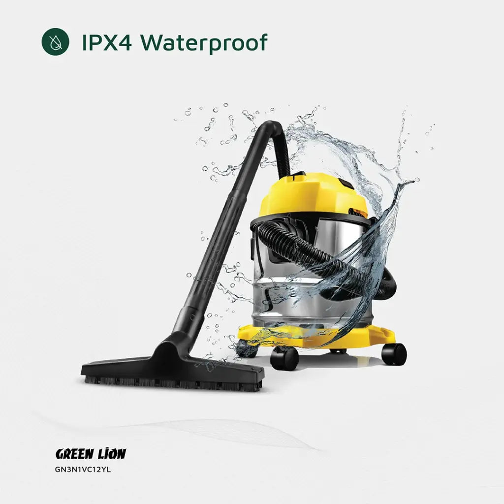 Waterproof Feature Of Green Lion Ultra 3 In 1 Vacuum Cleaner.