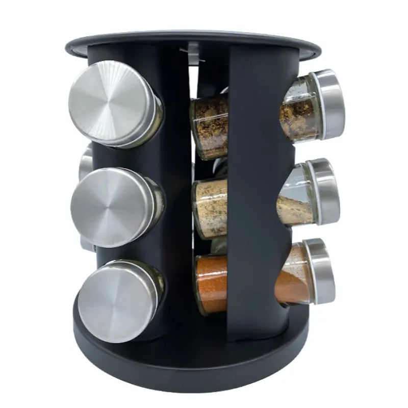 8/12 Spice Jars Carousel Stainless Steel Rotating Spice Rack