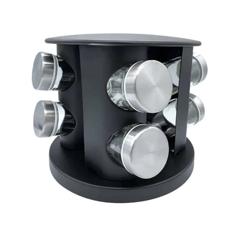 8/12 Spice Jars Carousel Stainless Steel Rotating Spice Rack