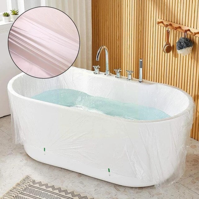 Disposable Bathtub Bag Portable Clear Disposable Bathtub Bathing Cover Film Liner