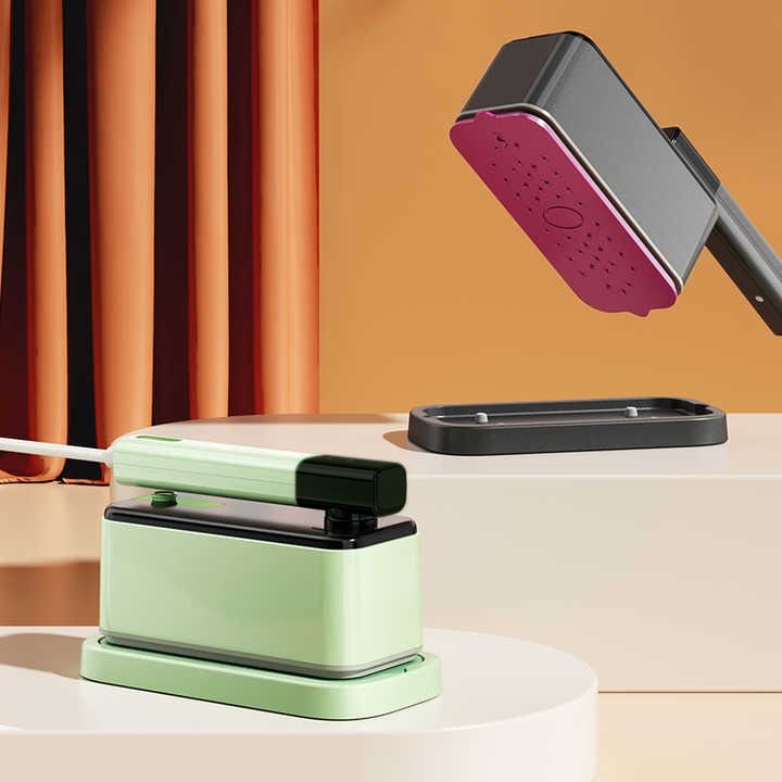 Two Different Colors Of Handheld Travel Garment Iron Steamer.