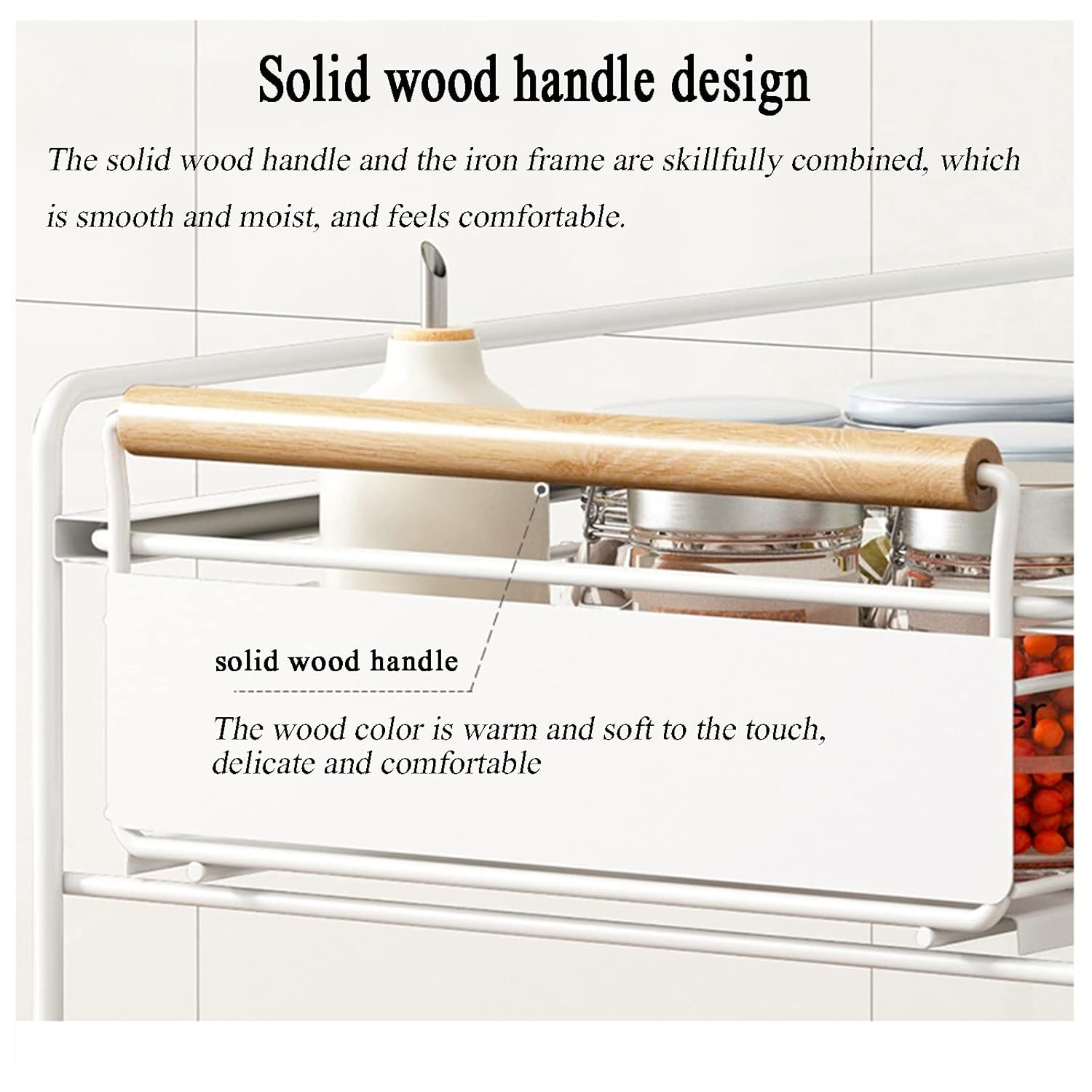 Handle Design Of Kitchen Essentials are Organized at Under Sink Storage Rack with Kitchen Essetials.