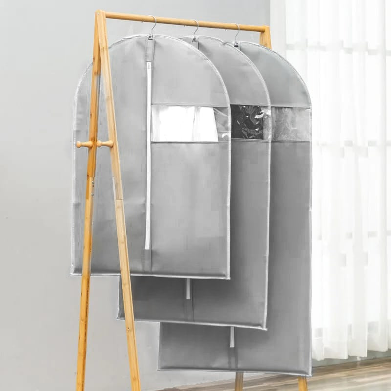 Hanging Garment Bags with some clothes