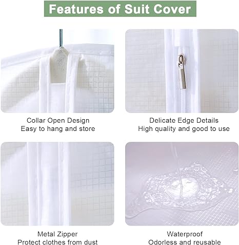 Hanging Garment Bags with different features