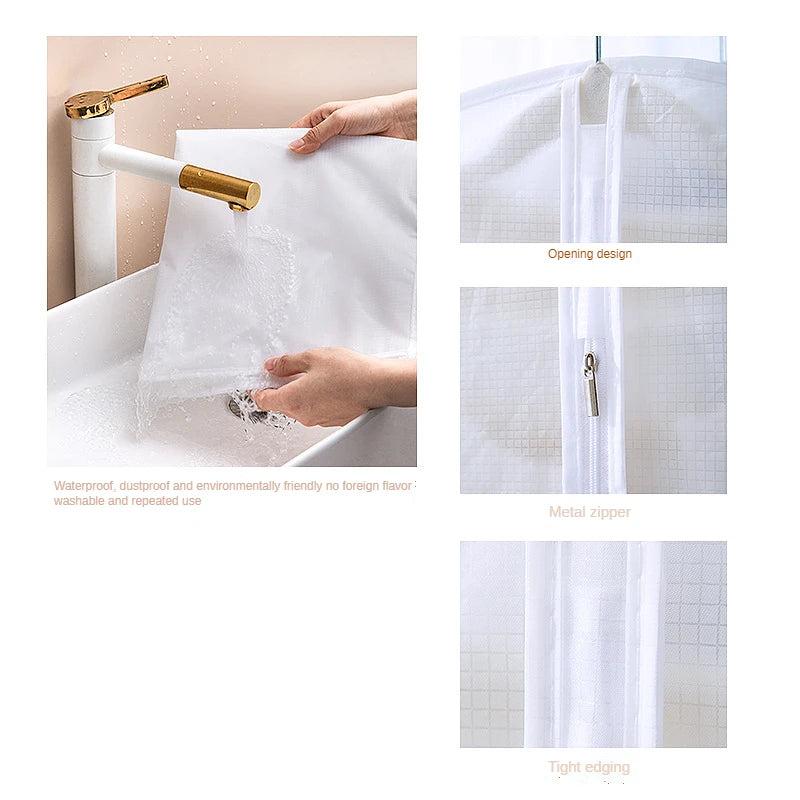 Someone cleaning Hanging Garment Bags