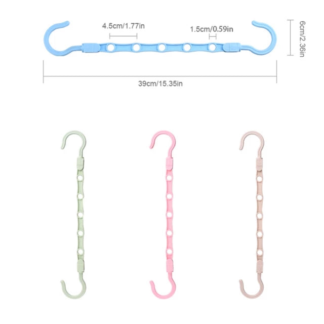 Multifunctional Adjustable Hook Cloth Hanger Size
