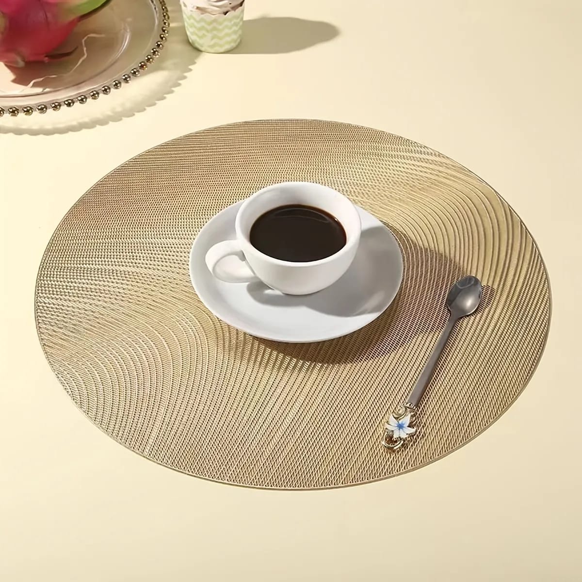 A Cup Of Tea is Placed On Heat Resistant Table Pad