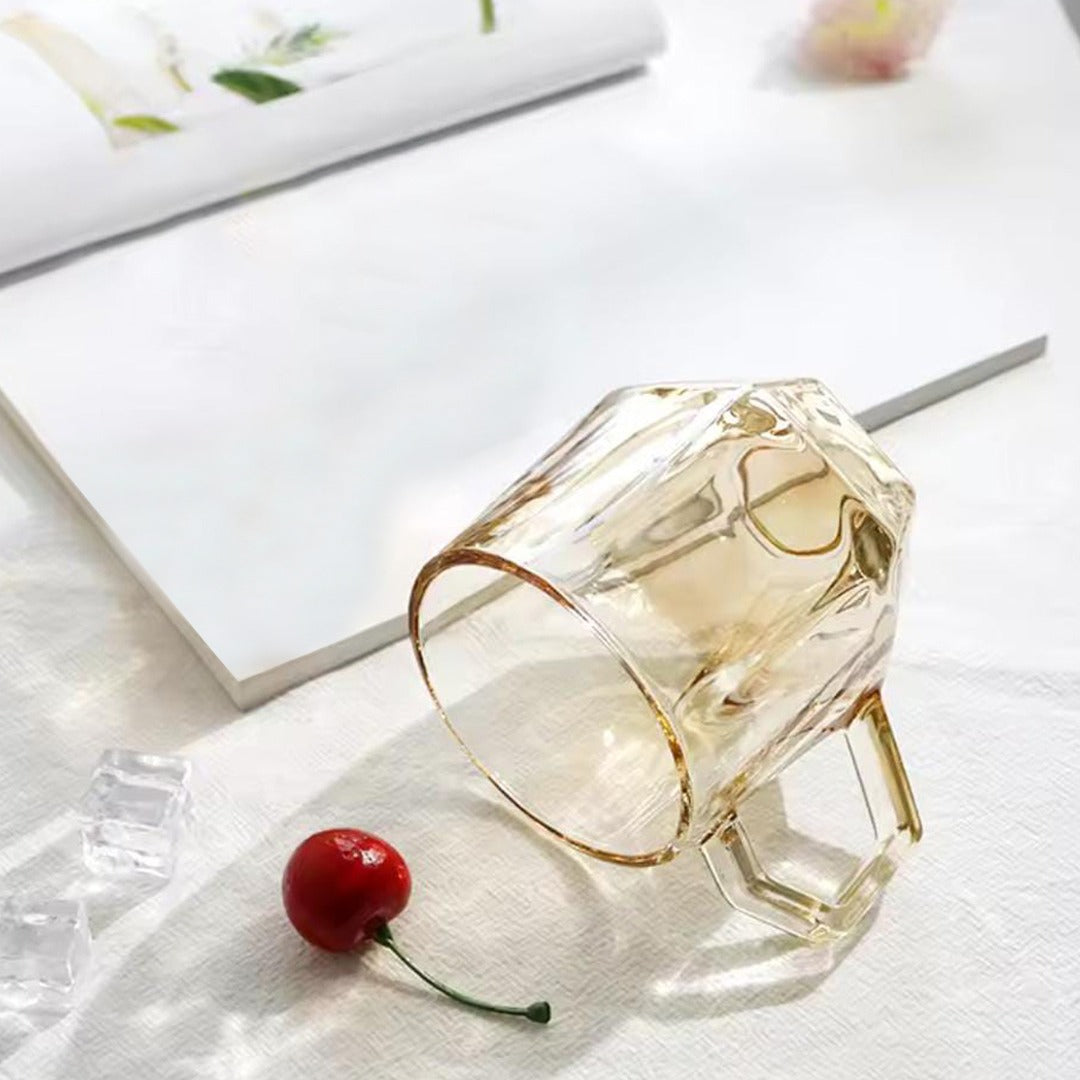 Hexagonal Glass Cup.
