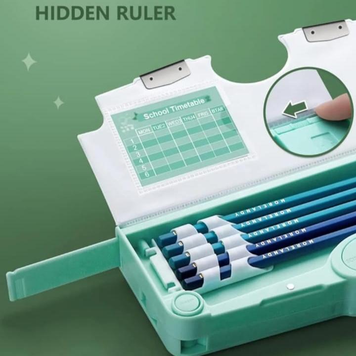 Hidden Ruler Of Pencil Box For Kids.