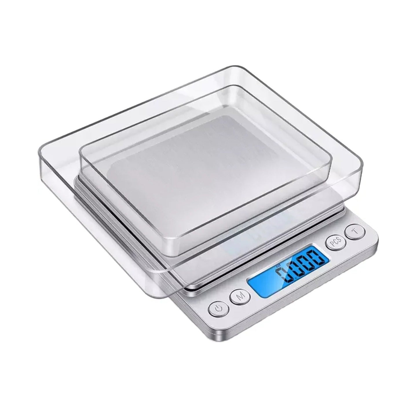 A High-Precision Digital Platform Scale Holding Some Weights.