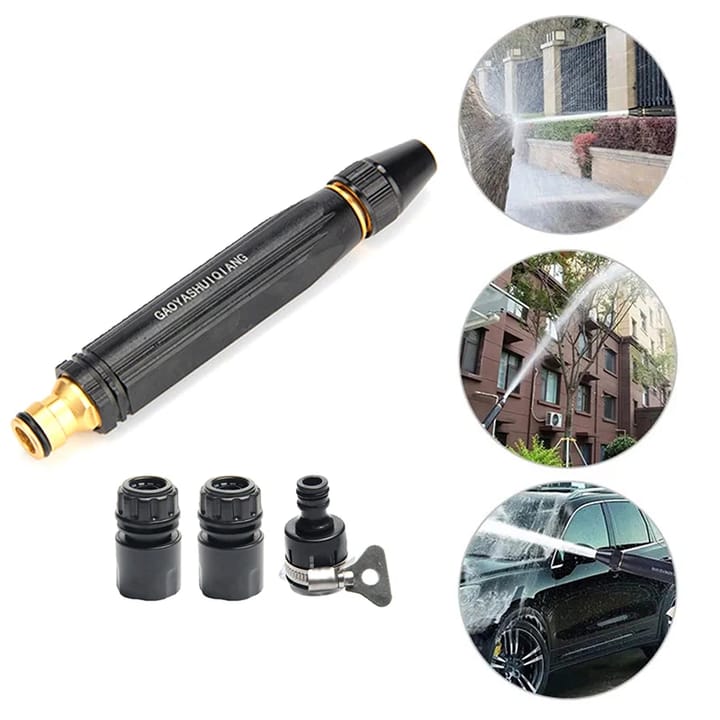 A High Pressure Car Washing Water Spray Gun Set is Used in Multiple Scenarios.