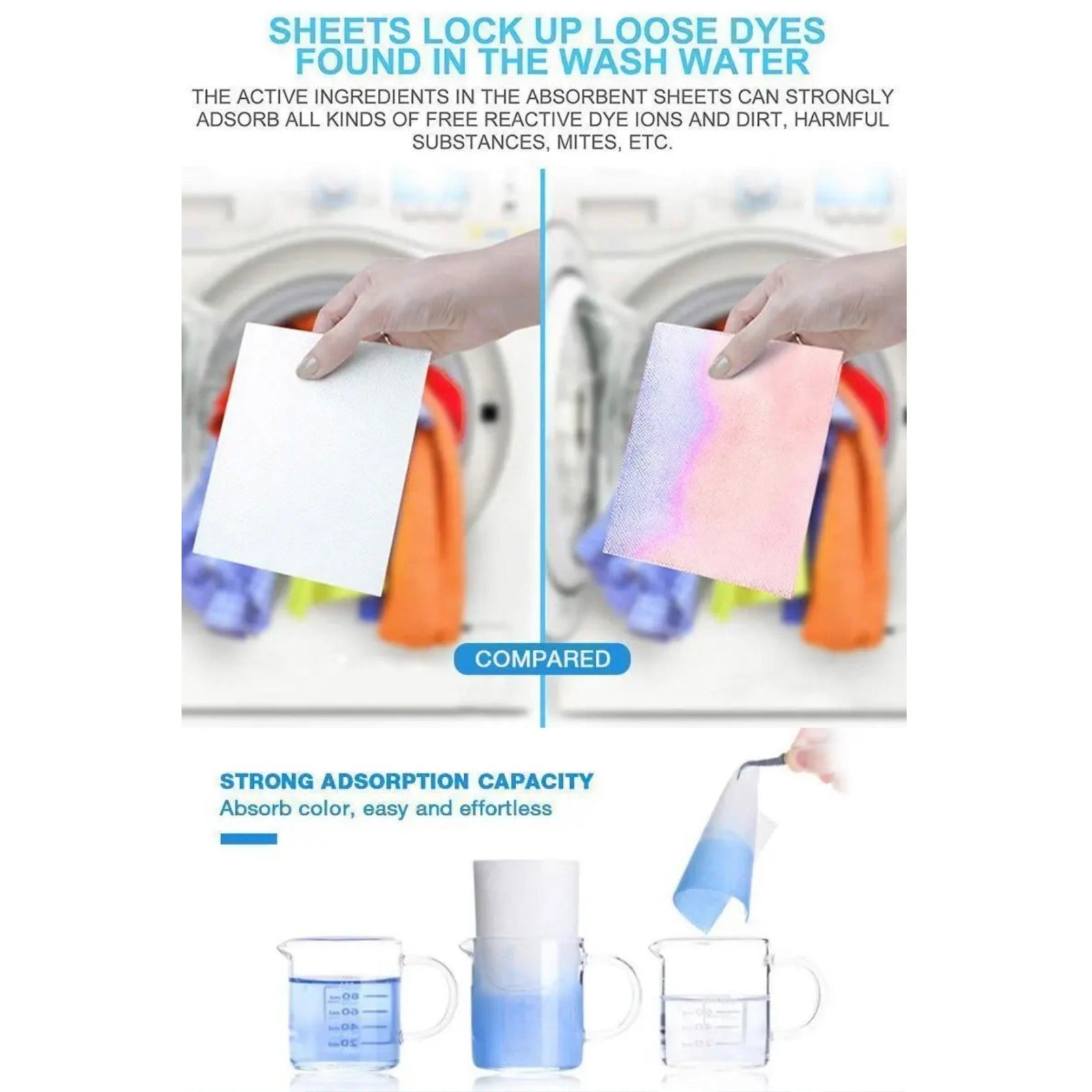 A Person is Holding Anti-Staining Laundry Paper.