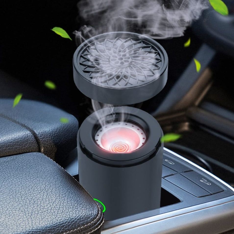 Home Usage Bukhoor Incense Burner Placed in a Car.
