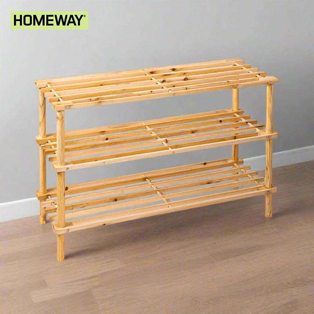Homeway 3 Tier Wooden Shoe Rack.