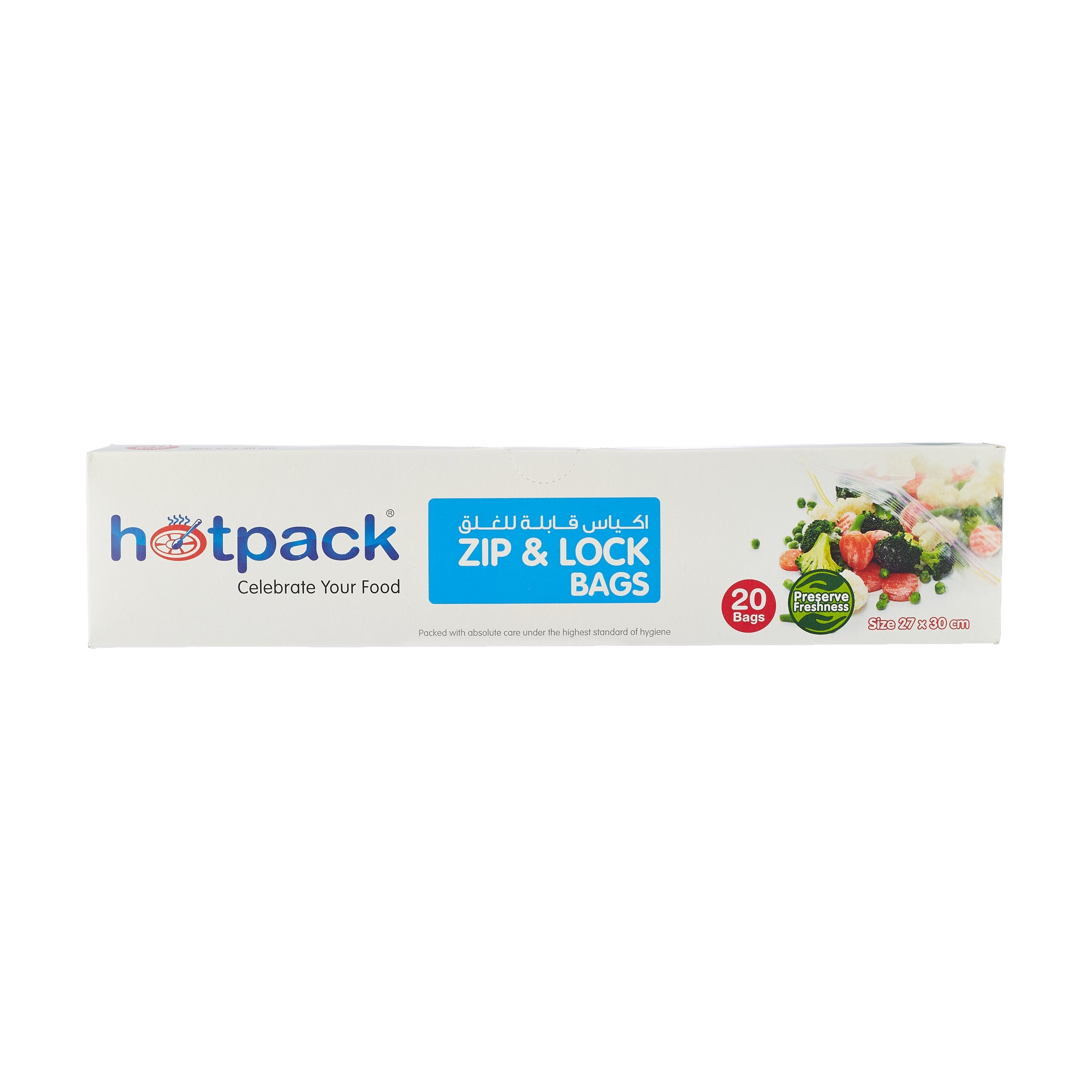 Package Of  Hotpack Zip & Lock Zipper Bags.