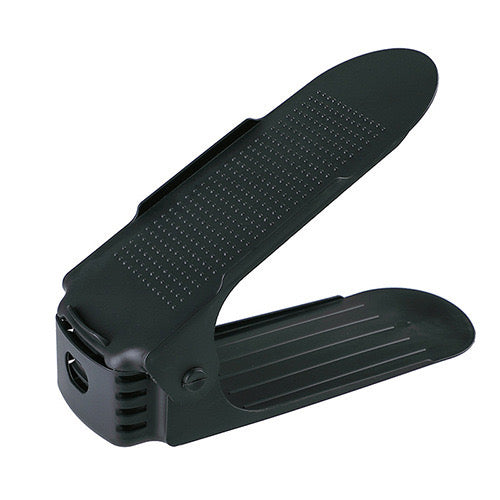 Space Saving Adjustable Shoe Holder, 1 Pair Shoe Rack - Black Color