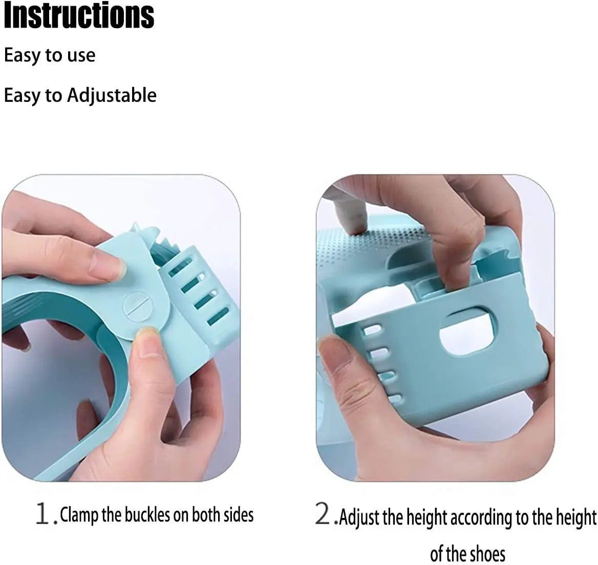 Space Saving Adjustable Shoe Holder, 1 Pair Shoe Rack - Adjustable