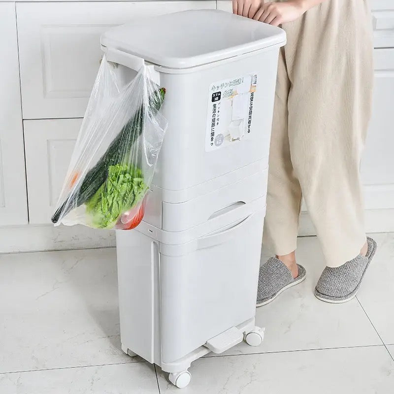 Vertical Waste Bin with Wheel