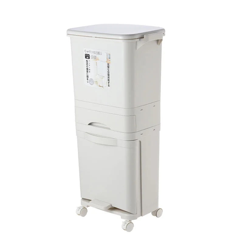 Vertical Waste Bin with Wheel