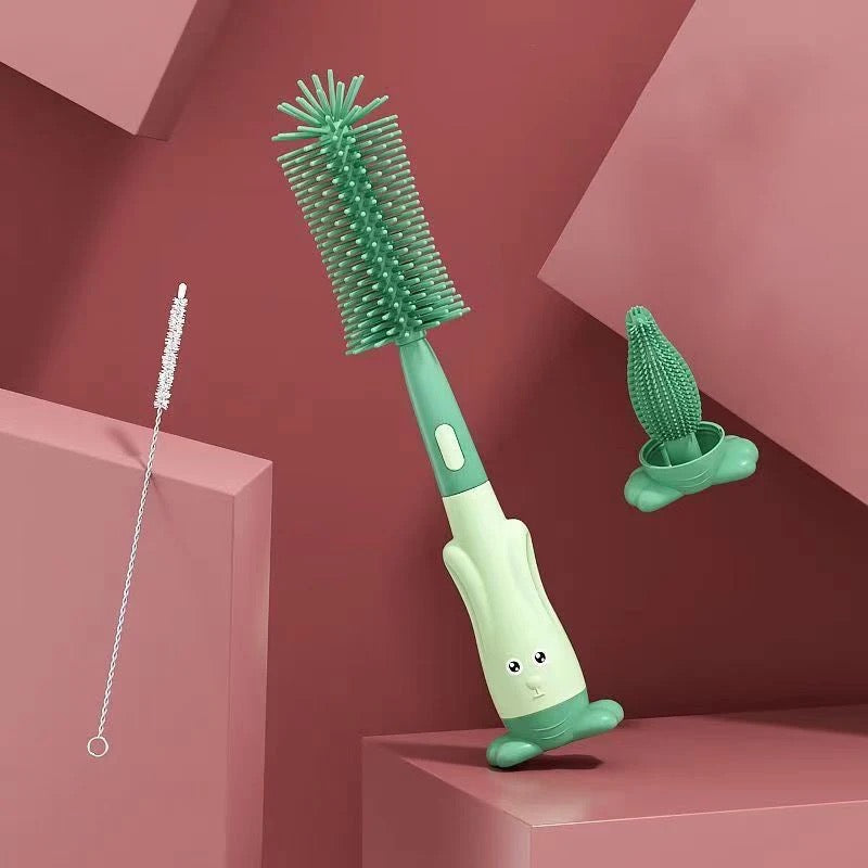 Edges Cleaning Brush Set in green color
