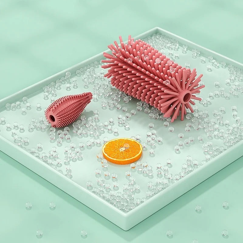 Edges Cleaning Brush Set in pink color