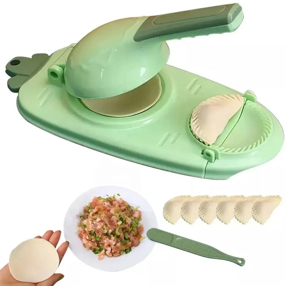 2in1 Dumpling Maker Mould Machine in green color