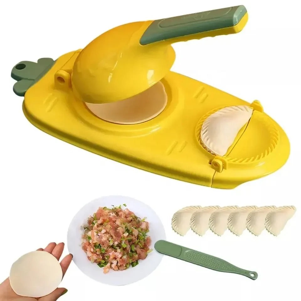 2-in-1 Dumpling Maker Mould Machine in yellow color