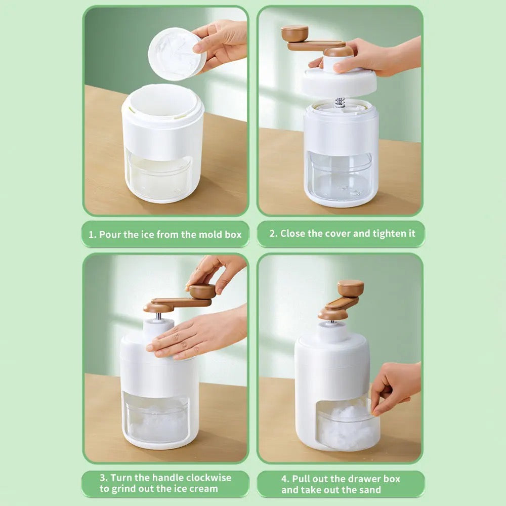 A guide for using the Manual Ice Crusher & Shaver