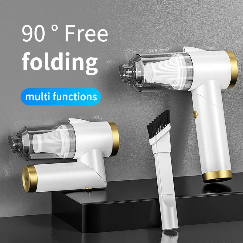 Portable Wireless Handheld Vacuum Cleaner, Strong Suction with LED Light, 3 In 1 Suction Nozzle