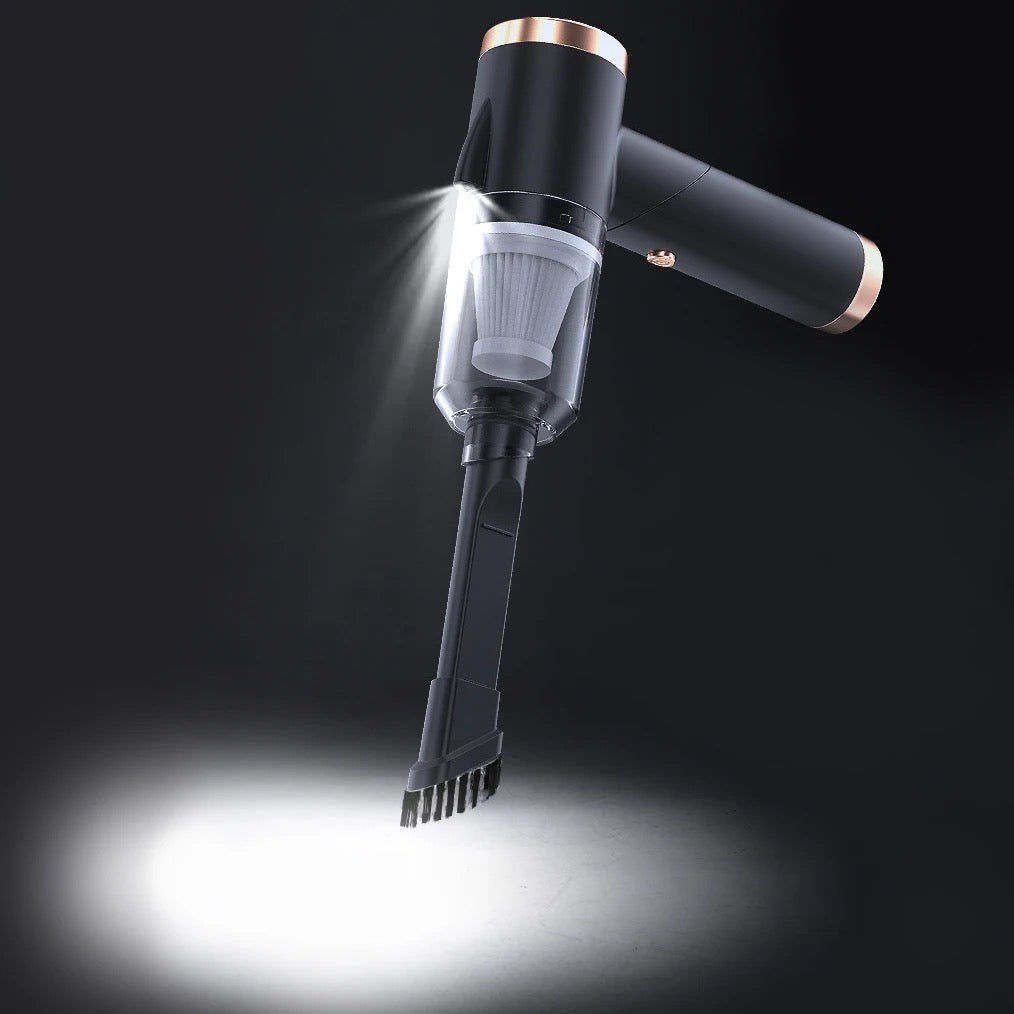 Portable Wireless Handheld Vacuum Cleaner, Strong Suction with LED Light, 3 In 1 Suction Nozzle