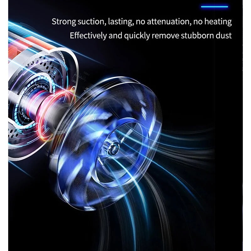 Portable Wireless Handheld Vacuum Cleaner, Strong Suction with LED Light, 3 In 1 Suction Nozzle