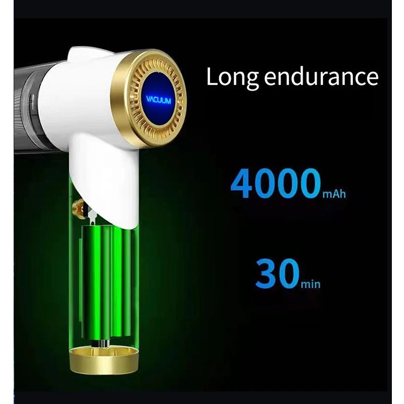 Portable Wireless Handheld Vacuum Cleaner, Strong Suction with LED Light, 3 In 1 Suction Nozzle